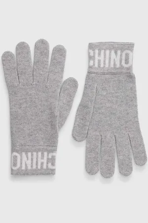 Moschino Vlněné rukavice černá barva