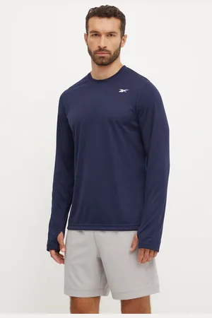 Reebok Tréninkové tričko s dlouhým rukávem tmavomodrá barva, 100065328