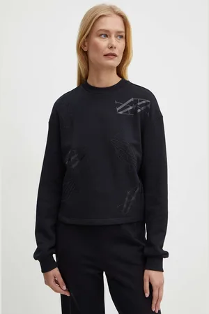 Armani Exchange Bavlněná mikina dámská, barva, s potiskem, 6DYM80 YJFZZ