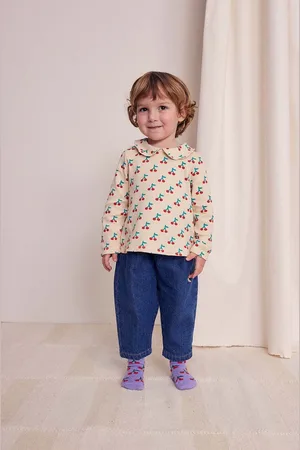 Bobo Choses Dětské bavlněné tričko s dlouhým rukávem Cherry barva, 224AB022