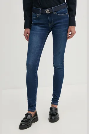 Pepe Jeans Džíny SKINNY JEANS LW dámské, tmavomodrá barva, PL204583DP6