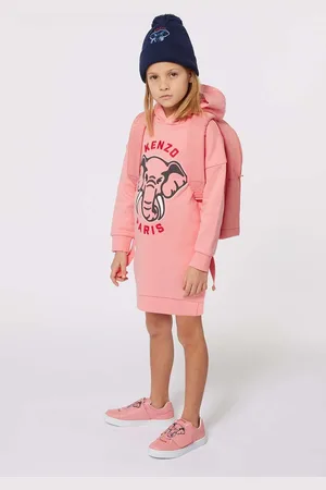 Kenzo Dětské bavlněné šaty barva, mini, K60660