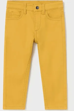 Mayoral Dětské bavlněné kalhoty slim fit basic barva, hladké, 563