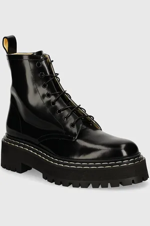 Proenza Schouler Kožené workery Lug Sole dámské, barva, na plochém podpatku, PS43102A