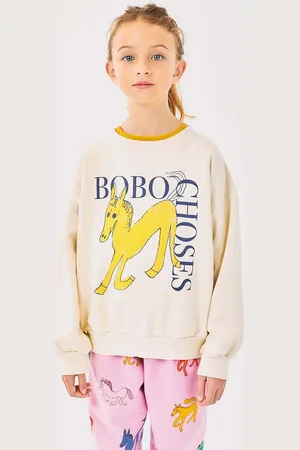 Bobo Choses Dětská bavlněná mikina Wonder Horse barva, s potiskem, 224AC038