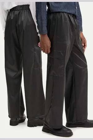 Rains Kalhoty Cargo Rain Pants Wide W3 barva, široké, high waist, 18990-84