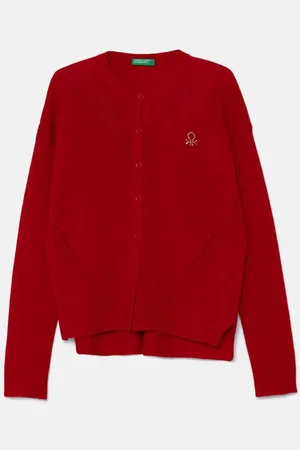 Benetton Dětský vlněný kardigan barva, 1244C500N