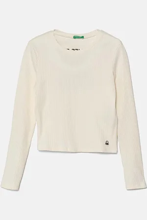 Benetton Dětské tričko s dlouhým rukávem barva, 39QFC10K5