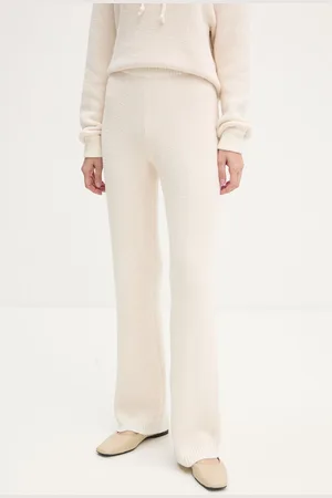American Vintage Kalhoty dámské, barva, jednoduché, high waist, BLI05AH24