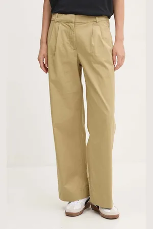 Abercrombie & Fitch Kalhoty dámské, barva, široké, high waist, KI156-4416