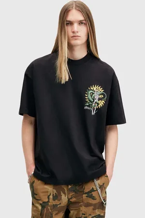 AllSaints Bavlněné tričko KRAIT SS CREW barva, s potiskem, M018PB