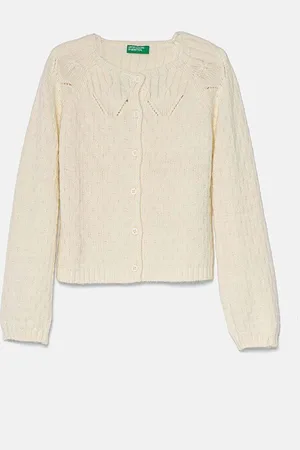 Benetton Dětský kardigan s příměsí vlny barva, 1076G500J