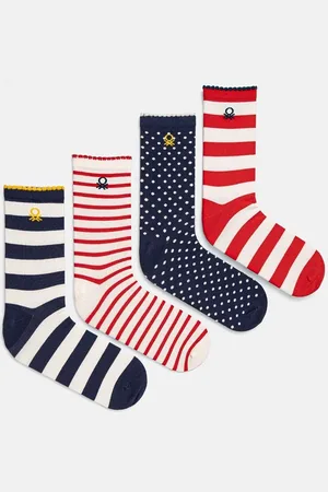 Benetton Dětské ponožky 4-pack barva, 6AO30703P
