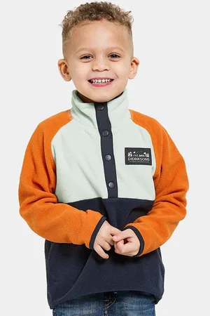 Didriksons Dětská fleecová mikina MONTE KIDS HALF BU barva, 505590