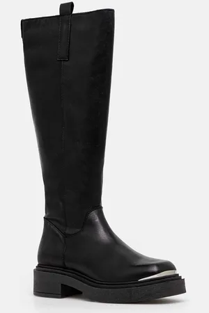 Steve Madden Kožené kozačky Constance dámské, barva, na plochém podpatku, SM11003238