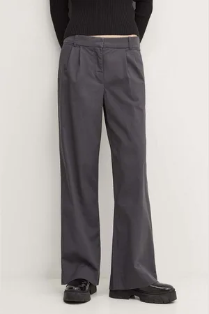 Abercrombie & Fitch Kalhoty dámské, barva, jednoduché, high waist, KI156-4417