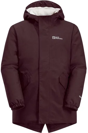 Jack Wolfskin Dětská bunda vínová barva, 1609092
