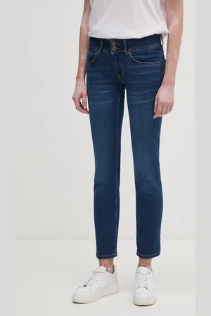 Pepe Jeans Džíny SLIM JEANS LW dámské, tmavomodrá barva, PL204729DP6
