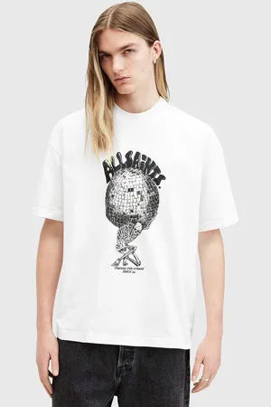 AllSaints Bavlněné tričko BURDEN barva, s potiskem, M021PB
