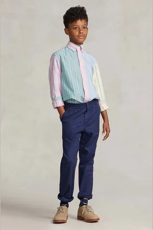 Ralph Lauren Dětské kalhoty tmavomodrá barva, hladké, 323855803002
