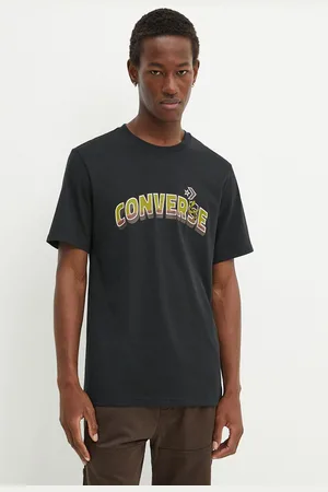 Converse Bavlněné tričko barva, s potiskem, 10026671-A02