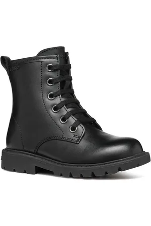 Geox Dětské kožené boty SHAYLAX barva, J46EXD.00043
