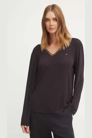 Tommy Hilfiger Pyžamové tričko s dlouhým rukávem barva, UW0UW05568