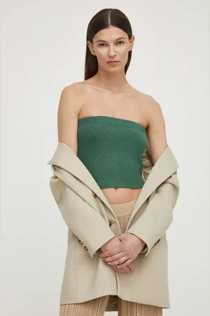 By Malene Birger Top dámský, barva, španělský výstřih