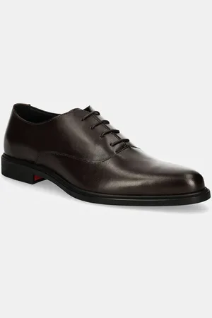HUGO BOSS Kožené polobotky Kerr pánské, barva, 50528816
