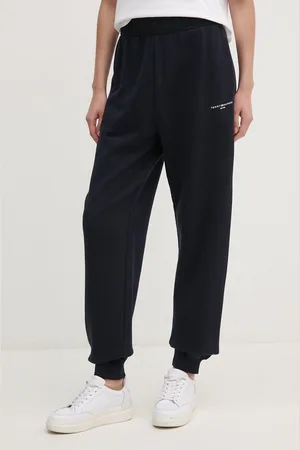 Tommy Hilfiger Bavlněné tepláky tmavomodrá barva, WW0WW42883