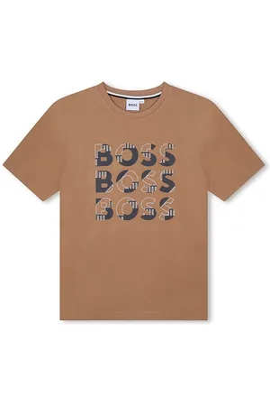 HUGO BOSS Dětské bavlněné tričko barva, s potiskem, J51200