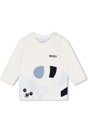 HUGO BOSS Kojenecké tričko s dlouhým rukávem barva, s potiskem, J51042