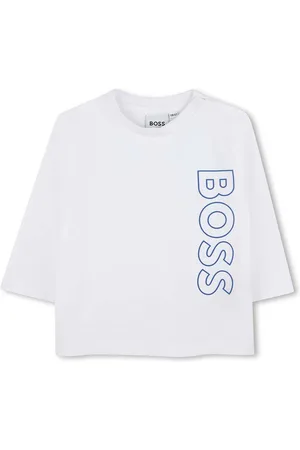 HUGO BOSS Dětské bavlněné tričko s dlouhým rukávem barva, s potiskem, J51293