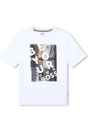 HUGO BOSS Dětské bavlněné tričko barva, s potiskem, J51217