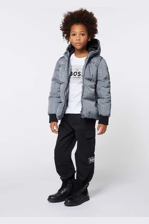 HUGO BOSS Dětské kalhoty barva, s aplikací, J51141