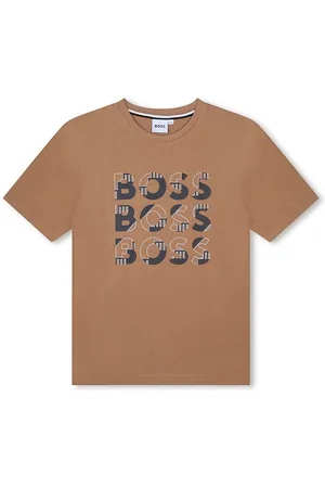 HUGO BOSS Dětské bavlněné tričko barva, s potiskem, J51200