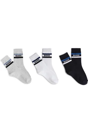 HUGO BOSS Dětské ponožky 3-pack tmavomodrá barva, J51585