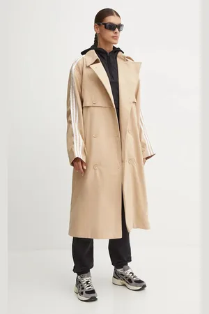 adidas Trench kabát Adicolor dámský, barva, přechodný, oversize, IZ0382
