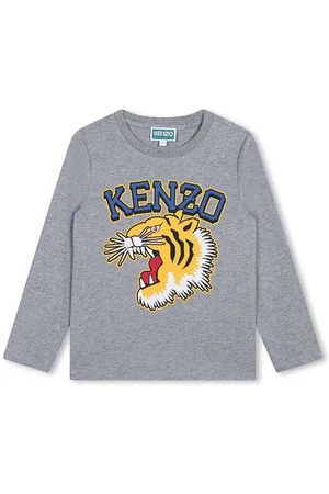 Kenzo Dětské bavlněné tričko s dlouhým rukávem barva, s potiskem, K60766