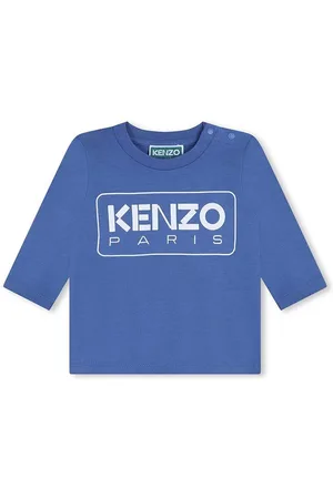 Kenzo Dětské bavlněné tričko s dlouhým rukávem barva, s potiskem, K60518