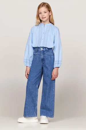 Tommy Hilfiger Dětské rifle MABEL FRONT YOKE DENIM KG0KG08019