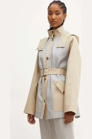 HUGO BOSS Bavlněný kabát barva, oversize, 50518465