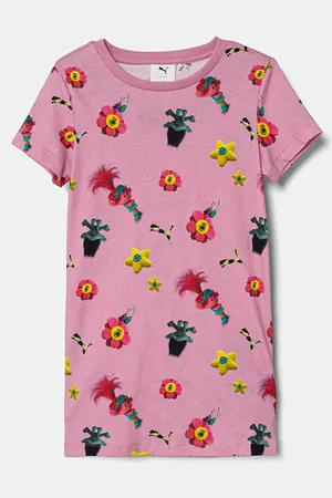 PUMA Dětské bavlněné tričko X TROLLS Elongated Tee barva, 627381