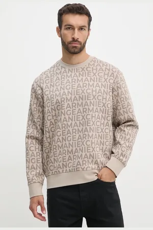 Armani Exchange Mikina pánská, tmavomodrá barva, vzorovaná, 6DZMJK ZJZGZ