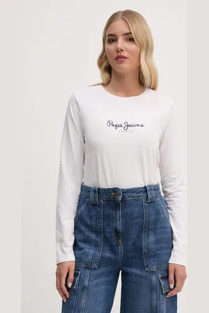 Pepe Jeans Bavlněné tričko s dlouhým rukávem FIORE LS barva, PL505947