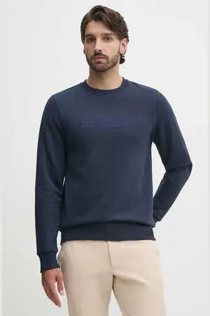 Hackett Mikina pánská, tmavomodrá barva, s aplikací, HM581279