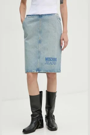 Moschino Džínová sukně barva, mini, J0106 8720