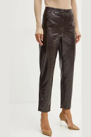 Twin-Set Kalhoty dámské, barva, široké, high waist, 242AP2271