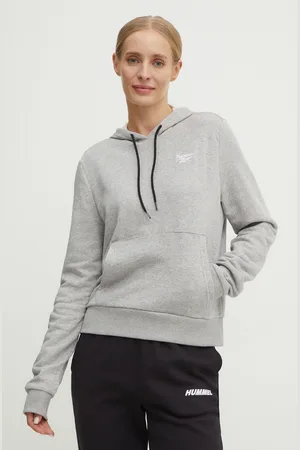 Reebok Mikina dámská, barva, s kapucí, melanžová, 100075635