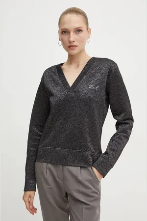 Karl Lagerfeld Mikina dámská, barva, vzorovaná, 246W1805